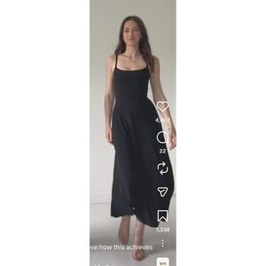 AYM Studio Everly Maxi Dress LBD Sustainable Tik Tok Fashion Black 3X NWT